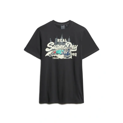 Abbildung von Superdry NEW YORK Graphic Tshirt print, Herren, Größe: Medium, Blackboard