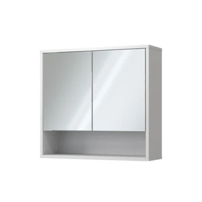 Abbildung von Vicco Badspiegelschrank Eliza, Weiß, 70 x 65 cm mit 2 Türen