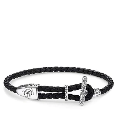 Abbildung von Thomas Sabo Unisex Lederarmband Ornament 925er Sterlingsilber geschwärzt A1859 682 11 L25v