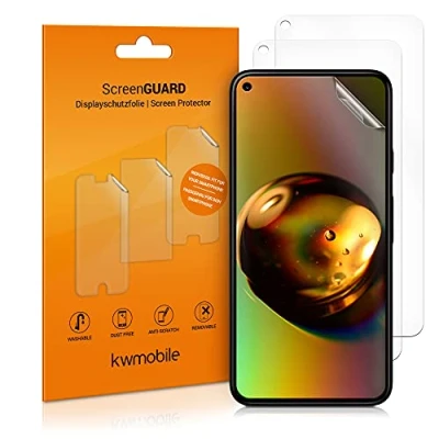 Abbildung von kwmobile 3X Displayschutzfolie kompatibel mit Google Pixel 5 Folie klare Schutzfolien Set in transparent