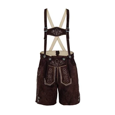 Abbildung von Isar Trachten Lederhose Kinder JANNIS dunkelbraun