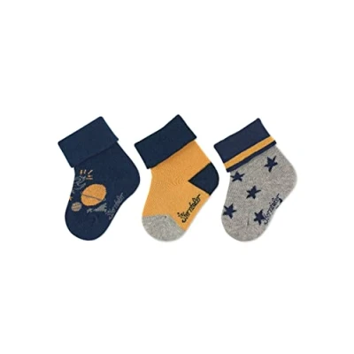 Abbildung von Sterntaler Baby Jungen Socken Söckchen 3er Pack Krokodil Baby, Babysöckchen, Babysocken aus Baumwolle marine, 14