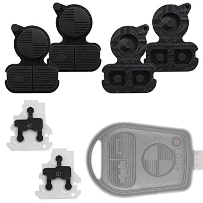 Abbildung von KONIKON 2X 3 Tasten Tastenfeld Gummi +2X Kontaktfolie Membran passend für BMW E36 E38 E39 E46 Z3