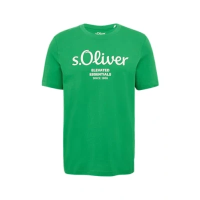 Abbildung von T Shirt mit Logo Print grün S