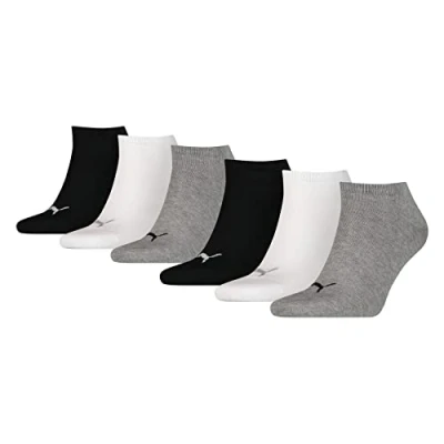 Abbildung von Puma Unisex Sneaker Plain 6 PACK Sportsocken, Größe: 39 42, Black/grey