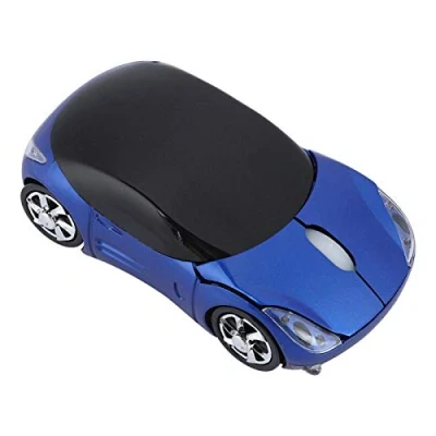 Abbildung von Dpofirs Drahtlose Auto Maus für Kinder, 2.4G Optische Maus, 1600DPI Form Computer PC Laptop Desktop (Blau)