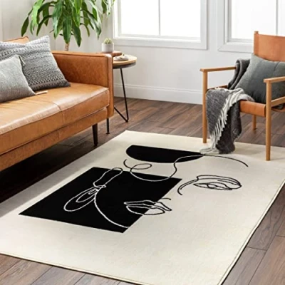 Abbildung von Surya Teppich &quot;Modern 2347&quot;, rechteckig, Skandi Design, Modern Boho Kurzflor Wohnzimmerteppich, Schlafzimmer