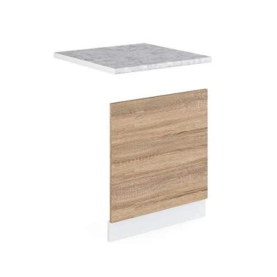 Abbildung von Vicco Frontblende R Line, Sonoma/Weiß, 60 cm, AP Marmor