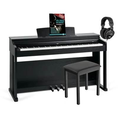 Abbildung von McGrey Digitalpiano DP 19 E Piano Set Einsteigerpiano Zahlreiche Funktionen (Sparset inklusive Klavierbank, Kopfhörer und Klavierschule), 88 gewichtete Tasten mit Hammermechanik Anschlagdynamik