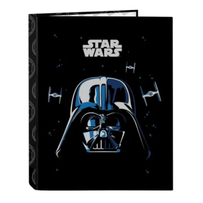 Abbildung von Star Wars Rebellion Ordner mit 4 Ringen, ideal für Kinder verschiedener Altersgruppen, bequem und vielseitig, Qualität Widerstandsfähigkeit, 26,5 x 33 cm, Schwarz, M, Lässig