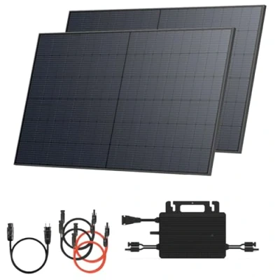 Abbildung von Solarway® 1000W Balkonkraftwerk 800W komplett Steckdose neuester 800 Watt Wechselrichter Solaranlage Komplettset 500W Solarmodule &amp; Envertech Zubehör