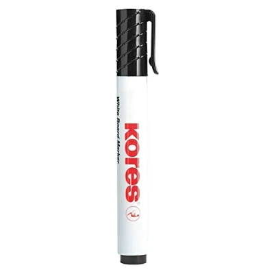 Abbildung von Kores M20830 Whiteboard/Flipchart Marker, Rundspitze, 3 mm, schwarz