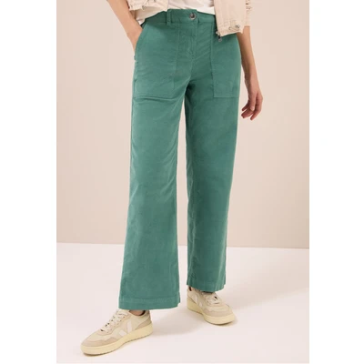 Abbildung von Cecil WIDE Stoffhose, Damen, Größe: 25x30, Grün