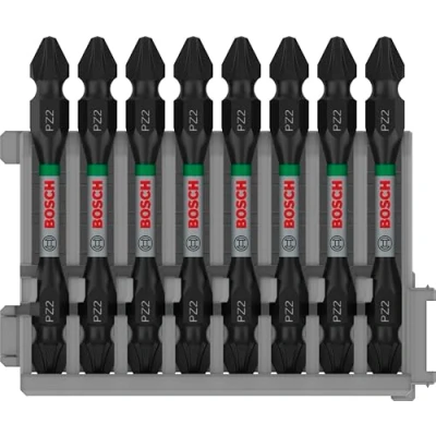 Abbildung von Bosch 8x PRO Impact Schrauberbits mit Doppelklingen und Pick and Click Index (170 x 120 mm, Professional Zubehör Schraubendreher, Schraubendreher)