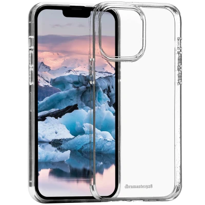 Abbildung von Apple iPhone 14 Pro Max Hülle Recyceltem Silikon dbramante1928 Soft Case/Backcover Handyhülle Transparent
