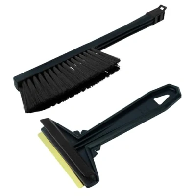 Abbildung von Set Murska Eiskratzer Auto mit Besen Messing + Schneebesen Winter Scheibenkratzer Schnee Schneefeger Schneebürste (Set L&amp;P A054 A059 Schwarz)