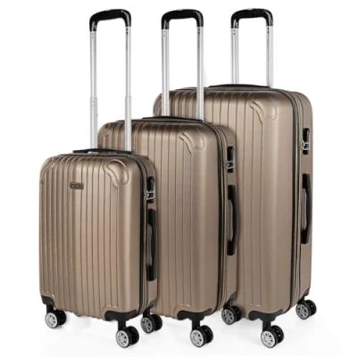 Abbildung von ITACA Gepäck Sets, Reisekoffer, Reisekoffer Set, Kofferset, Hartschalenkoffer, Trolley Luggage Große Auswahl an Koffer &amp; Trolleys für jede Reise! T71500, Champagner