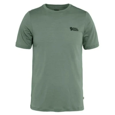 Abbildung von Fjallraven 86977 614 Abisko Wool Logo SS M T Shirt Herren Patina Green Größe