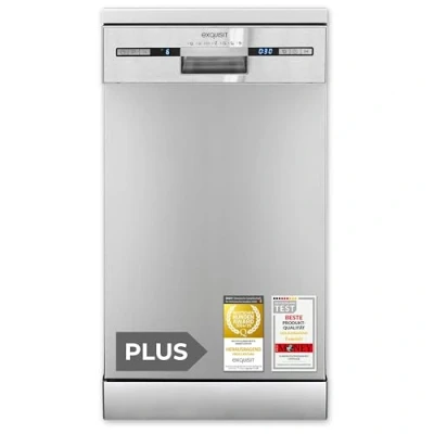 Abbildung von Exquisit Geschirrspüler GSP9309 030E inox 45 cm unterbaufähig und freistehend 9 Maßgedecke LED Spülmaschine