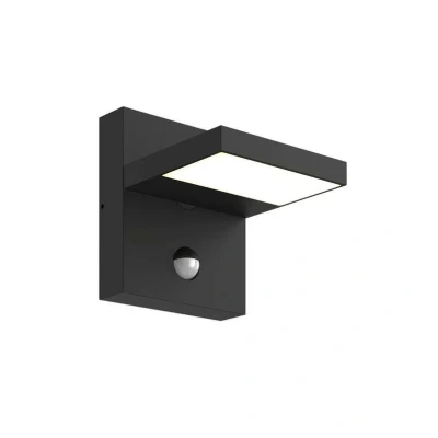 Abbildung von Lucande LED Außenwandlampe Silvan, grafitgrau, Sensor, IP54