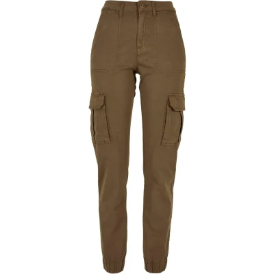 Abbildung von Urban Classics Twill Utility Cargohose, Damen, Größe: 26x30, Olive