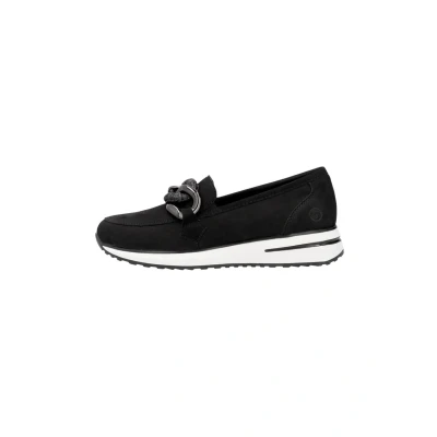 Abbildung von Remonte Loafer Slipper, Damen, Größe: 36, Schwarz Veloursleder