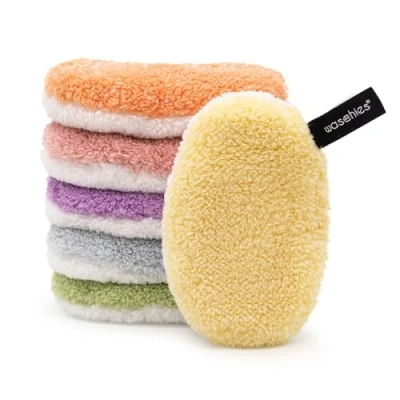 Abbildung von waschies waschbare Abschmink &amp; Reinigungspads 6er Set Colour Edition, wiederverwendbar, hautschonend, hypoallergen, supersoft Abschminkpads für Erwachsene Jugendliche, Alle Hauttypen