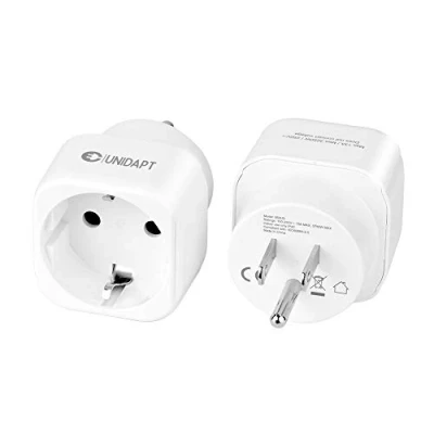 Abbildung von Unidapt USA Reiseadapter Deutsch auf Amerikanisch Stromadapter Typ B, Europa EU Schuko zu Amerika Reisestecker Netzadapter für Kanada Mexiko Kolumbien Thailand Steckdosenadapter 2er Pack