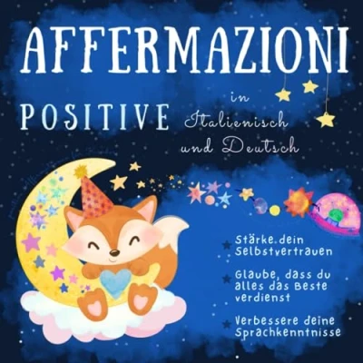 Abbildung von Affermazioni positive, Positive Affirmationen für Kinder, Italienisch lernen Anfänger: Vokabeln lernen, Frühkindliche Sprachbildung, Libri italiano tedesco per bambini