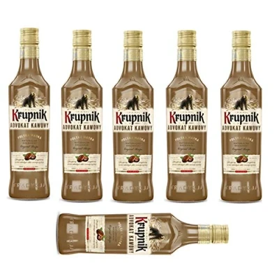 Abbildung von 2 Flaschen Krupnik Advocat Kawowy a 500 ml 16% vol. Eierlikör mit Kaffee