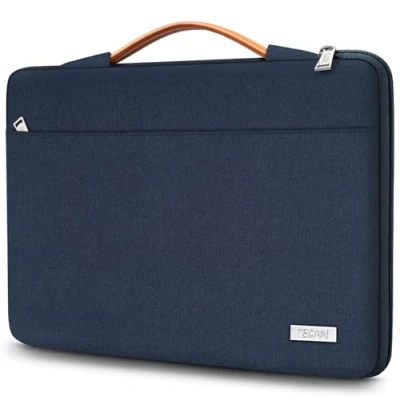 Abbildung von TECOOL 13,3 Zoll Laptop MacBook Tasche Hülle für Air Pro 13 M3 M2 M1 2024 2022 2012,MacBook 14 2023 2021,Surface Schutzhülle Wasserdicht Notoebook 13.3, Dunkelblau