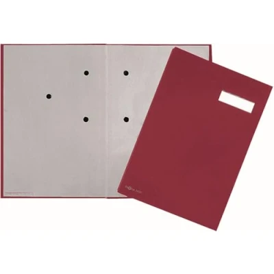 Abbildung von Pagna Unterschriftsmappe 20 Fächer Leinen rot