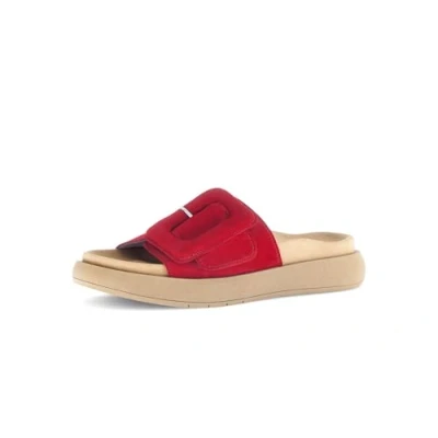 Abbildung von Gabor Pantolette flach, Damen, Größe: 39, Rot Schuhe