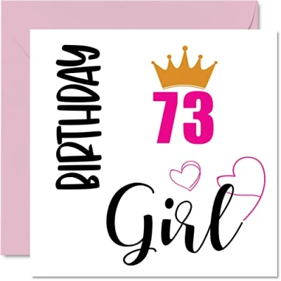 Abbildung von Geburtstagskarte zum 73. Geburtstag für Frauen Geburtstagskarten 73 Jahre alte Frau, Großmutter, Stiefmutter, Tante, 145 mm x mm,