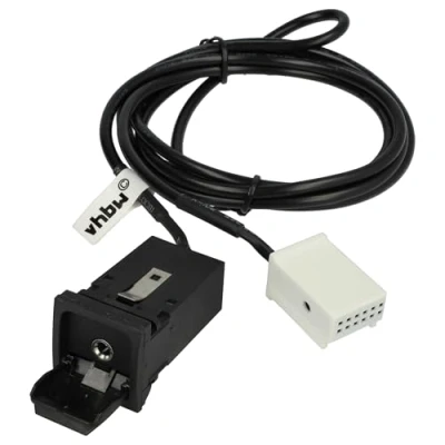 Abbildung von vhbw AUX Audio Adapter Kabel KFZ Radio kompatibel mit Audi/Seat/Skoda/VW RCD500, RCD310, MFD2, RCD200, RCD300, RCD210 Auto, Autoradio