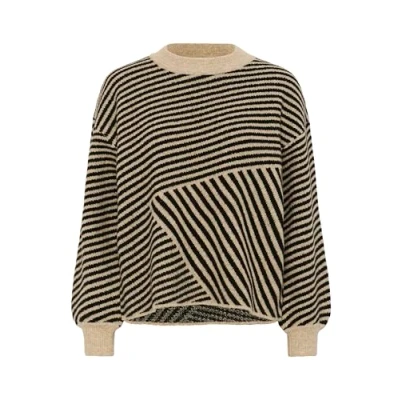 Abbildung von Kaffe Kaverana Strickpullover, Damen, Größe: 38, Feather gray melange black