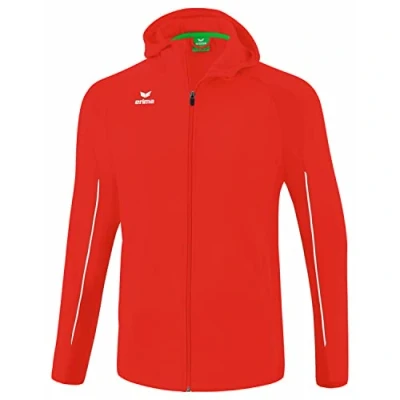 Abbildung von Erima Unisex Liga Star Trainingsjacke mit Kapuze, rot/weiß, S
