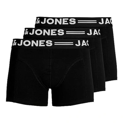 Abbildung von Jack &amp; Jones Sense Trunks 3 PACK Panties, Herren, Größe: XXL, Black
