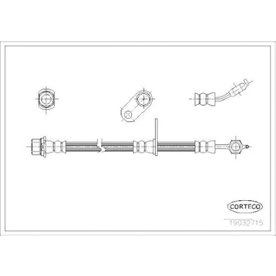 Abbildung von CORTECO 19032715 Bremsschläuche Vorderachse 460 TOYOTA: RAV4 I SUV