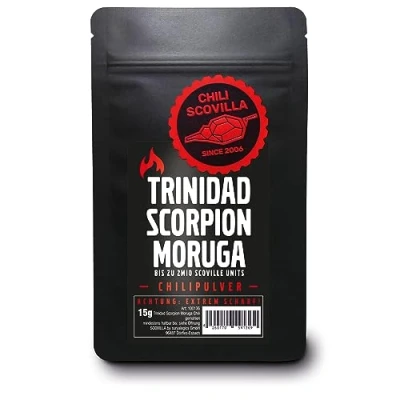 Abbildung von CHILI SCOVILLA Trinidad Scorpion Moruga Pulver im SealPack, 15g