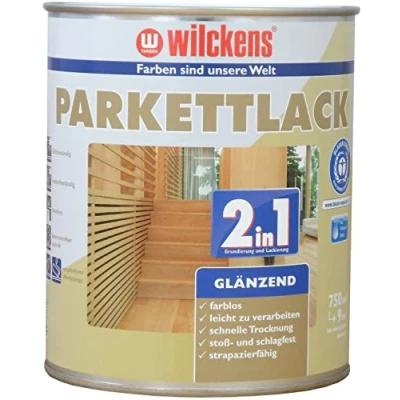 Abbildung von Wilckens Farben Treppen und Parkettlack 2in1, glänzend, Farblos, 750 ml
