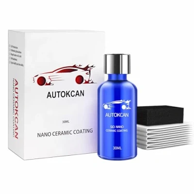 Abbildung von Autokcan 9H Nano Keramikbeschichtung, kratzfeste Automobil Keramikbeschichtung für Autos, flüssige Autoglas Beschichtung, hydrophobe Lackversiegelung, 30 ml
