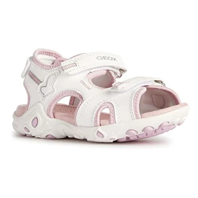 Abbildung von Geox J Whinberry G Trekkingsandale für Kinder, Größe: 32, White/pink Schuhe