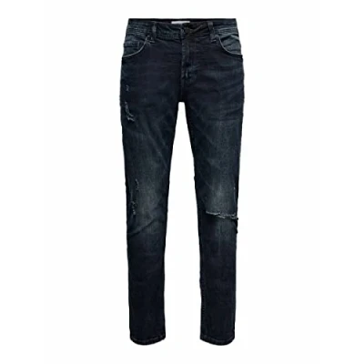Abbildung von ONLY &amp; SONS Herren Onsloom Life Slim Blue Black Pk 9812, Denim, 30W / 32L