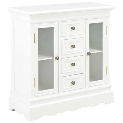 Abbildung von vidaXL Sideboard Weiß 70x28x70 cm Massivholz Kiefer (1 St)