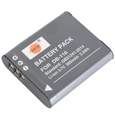 Abbildung von DSTE 3.7V 900mAh DB 110 Wiederaufladbarer Li Ionen Akku Kompatibel für Ricoh GR III,Ricoh WG 6,Ricoh G900,Ricoh G900SE Kamera