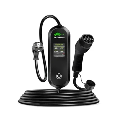 Abbildung von Typ 2 Ladekabel, 8 16A Einstellbarer Strom, 3.5KW 5M Ladekabel Elektroauto 2, EV für Elektroauto,Mit intelligentem Sicherheitsschloss,6 Timing Stufen, IP55 Wasserdicht (A)
