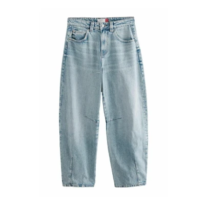 Abbildung von Next Darted Barrel Jeans Relaxed Fit, Damen, Größe: 42xS, Bleach