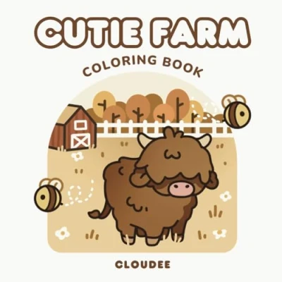 Abbildung von Cutie Farm: Bold &amp; Easy Coloring Book for Adults, Teens and Kids: Simple Designs Stress Relief Fun All Ages (Easy Peasy Coloring)
