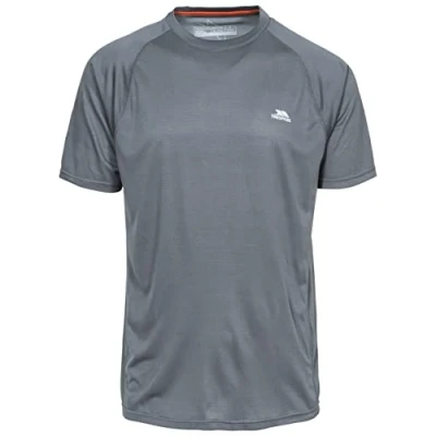 Abbildung von Trespass Herren Schnelltrocknendes Antibakterielles T shirt Esker, Carbon, XXS, MATOTSN10006_CBNXXS
